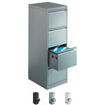 Hängeregistraturschrank mit 4 Schubladen, LxBxH 135,7x43,3x59 cm, einbahnig