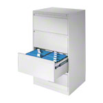 Hängeregistraturschrank mit 4 Schubladen, LxBxH 135,7x78,7x59 cm, zweibahnig
