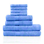 Handtuch Set 8-tlg., 4 Stck 30x30 cm, 2 Stck 140x70 cm und 2 Stck 100x50 cm