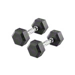 Hex Kompakthantel aus Gummi, 3 kg, Stck