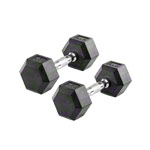 Hex Kompakthantel aus Gummi, 4 kg, Stck