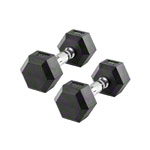 Hex Kompakthantel aus Gummi, 5 kg, Stck