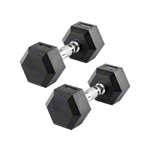 Hex Kompakthantel aus Gummi, 7 kg, Stck