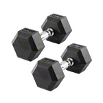 Hex Kompakthantel aus Gummi, 8 kg, Stck