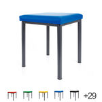 Hocker Exklusiv mit Polster, L x B 40 x 40 cm, Gestellfarbe anthrazit