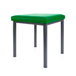 Hocker Robusta mit Polster, L x B 40 x 40 cm, Gestellfarbe anthrazit