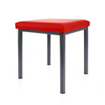 Hocker Robusta mit Polster, L x B 40 x 40 cm, Gestellfarbe anthrazit