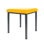 Hocker Robusta mit Polster, L x B 40 x 40 cm, Gestellfarbe anthrazit