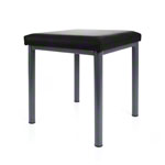 Hocker Robusta mit Polster, L x B 40 x 40 cm, Gestellfarbe anthrazit