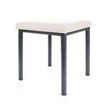 Hocker Robusta mit Polster, L x B 40 x 40 cm, Gestellfarbe anthrazit