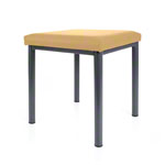 Hocker Robusta mit Polster, L x B 40 x 40 cm, Gestellfarbe anthrazit