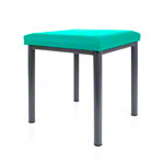 Hocker Robusta mit Polster, L x B 40 x 40 cm, Gestellfarbe anthrazit