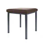 Hocker Robusta mit Polster, L x B 40 x 40 cm, Gestellfarbe anthrazit