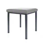 Hocker Robusta mit Polster, L x B 40 x 40 cm, Gestellfarbe anthrazit
