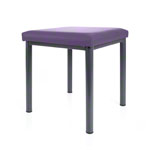 Hocker Robusta mit Polster, L x B 40 x 40 cm, Gestellfarbe anthrazit