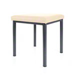Hocker Robusta mit Polster, L x B 40 x 40 cm, Gestellfarbe anthrazit