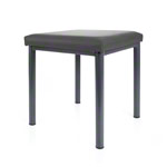 Hocker Robusta mit Polster, L x B 40 x 40 cm, Gestellfarbe anthrazit