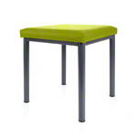 Hocker Robusta mit Polster, L x B 40 x 40 cm, Gestellfarbe anthrazit