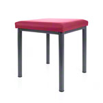 Hocker Robusta mit Polster, L x B 40 x 40 cm, Gestellfarbe anthrazit