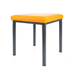 Hocker Robusta mit Polster, L x B 40 x 40 cm, Gestellfarbe anthrazit