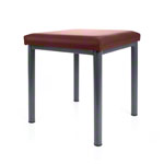 Hocker Robusta mit Polster, L x B 40 x 40 cm, Gestellfarbe anthrazit