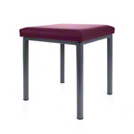 Hocker Robusta mit Polster, L x B 40 x 40 cm, Gestellfarbe anthrazit