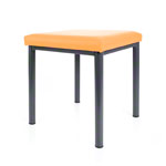 Hocker Robusta mit Polster, L x B 40 x 40 cm, Gestellfarbe anthrazit