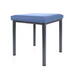 Hocker Robusta mit Polster, L x B 40 x 40 cm, Gestellfarbe anthrazit