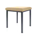 Hocker Robusta mit Polster, L x B 40 x 40 cm, Gestellfarbe anthrazit