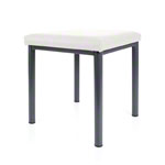 Hocker Robusta mit Polster, L x B 40 x 40 cm, Gestellfarbe anthrazit