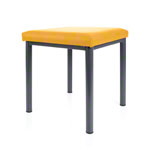 Hocker Robusta mit Polster, L x B 40 x 40 cm, Gestellfarbe anthrazit