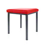 Hocker Robusta mit Polster, L x B 40 x 40 cm, Gestellfarbe anthrazit