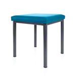 Hocker Robusta mit Polster, L x B 40 x 40 cm, Gestellfarbe anthrazit