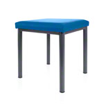 Hocker Robusta mit Polster, L x B 40 x 40 cm, Gestellfarbe anthrazit