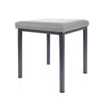 Hocker Robusta mit Polster, L x B 40 x 40 cm, Gestellfarbe anthrazit