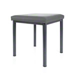 Hocker Robusta mit Polster, L x B 40 x 40 cm, Gestellfarbe anthrazit