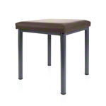 Hocker Robusta mit Polster, L x B 40 x 40 cm, Gestellfarbe anthrazit