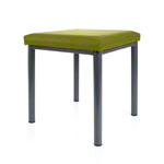 Hocker Robusta mit Polster, L x B 40 x 40 cm, Gestellfarbe anthrazit
