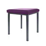 Hocker Robusta mit Polster, L x B 40 x 40 cm, Gestellfarbe anthrazit