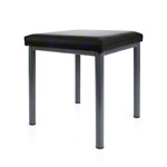 Hocker Robusta mit Polster, L x B 40 x 40 cm, Gestellfarbe anthrazit