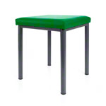 Hocker Robusta mit Polster, L x B 40 x 40 cm, Gestellfarbe anthrazit