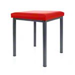 Hocker Robusta mit Polster, L x B 40 x 40 cm, Gestellfarbe anthrazit