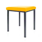 Hocker Robusta mit Polster, L x B 40 x 40 cm, Gestellfarbe anthrazit