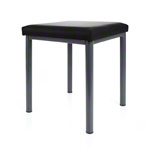 Hocker Robusta mit Polster, L x B 40 x 40 cm, Gestellfarbe anthrazit