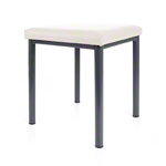 Hocker Robusta mit Polster, L x B 40 x 40 cm, Gestellfarbe anthrazit