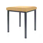 Hocker Robusta mit Polster, L x B 40 x 40 cm, Gestellfarbe anthrazit