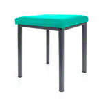 Hocker Robusta mit Polster, L x B 40 x 40 cm, Gestellfarbe anthrazit