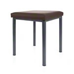 Hocker Robusta mit Polster, L x B 40 x 40 cm, Gestellfarbe anthrazit
