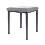 Hocker Robusta mit Polster, L x B 40 x 40 cm, Gestellfarbe anthrazit