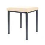 Hocker Robusta mit Polster, L x B 40 x 40 cm, Gestellfarbe anthrazit